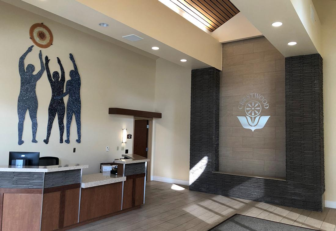 Lompoc lobby with water feature
